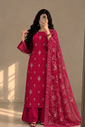 Magenta Pink Embroidered 3-Piece Suit